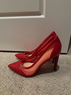 Red Pointed Stiletto Heels